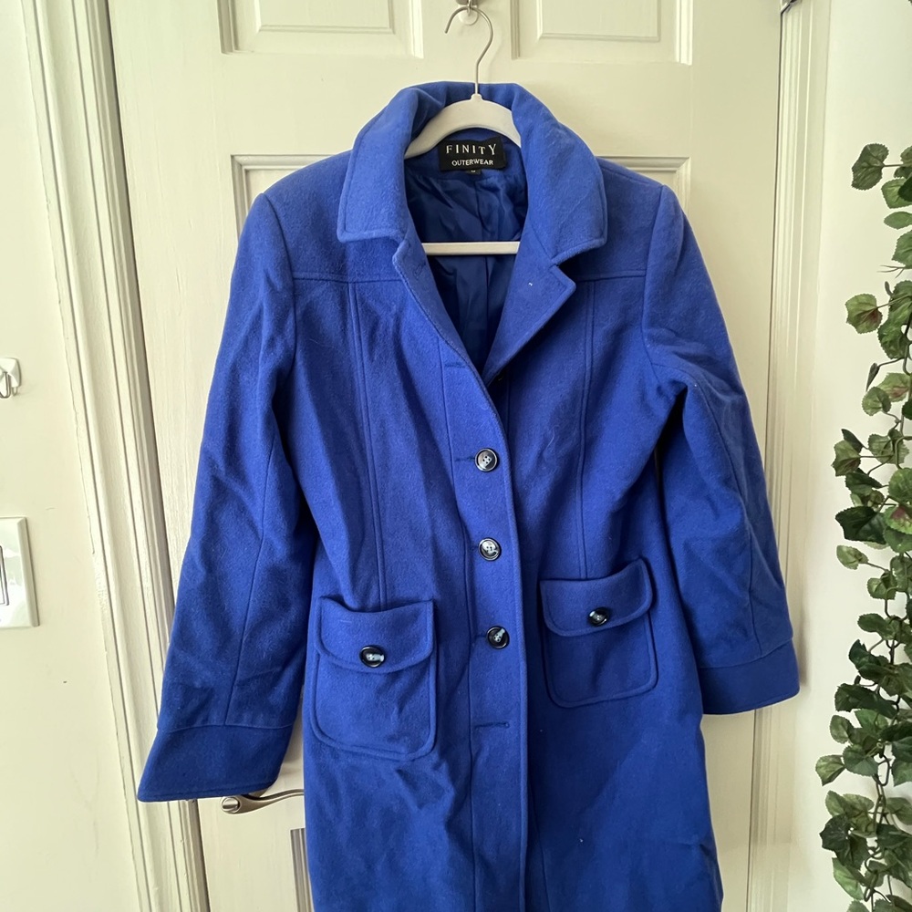Finity Women's Royal Blue Trench Coat